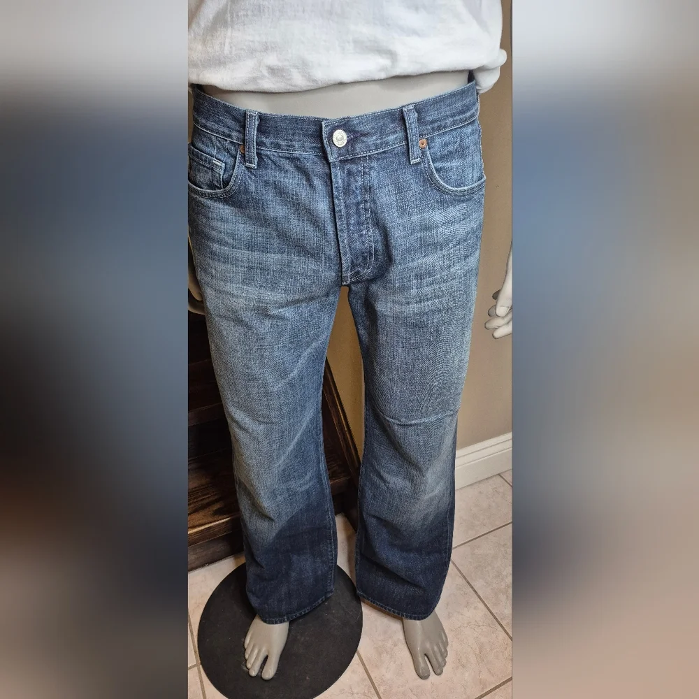 7 For All Mankind Men's Relaxed Fit Jeans - Blue - Picture 14 of 15